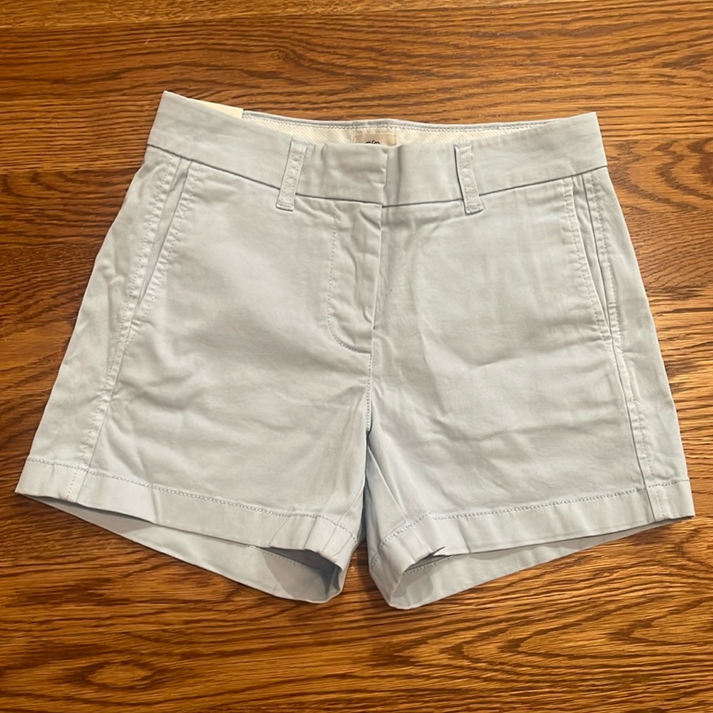 J. Crew Women’s 4” Stretch Chino Shorts - size 00 - blue